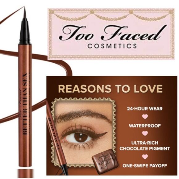 Too Faced Better Than Sex Chocolate Brown Liquid Eyeliner - Picture 1 of 9